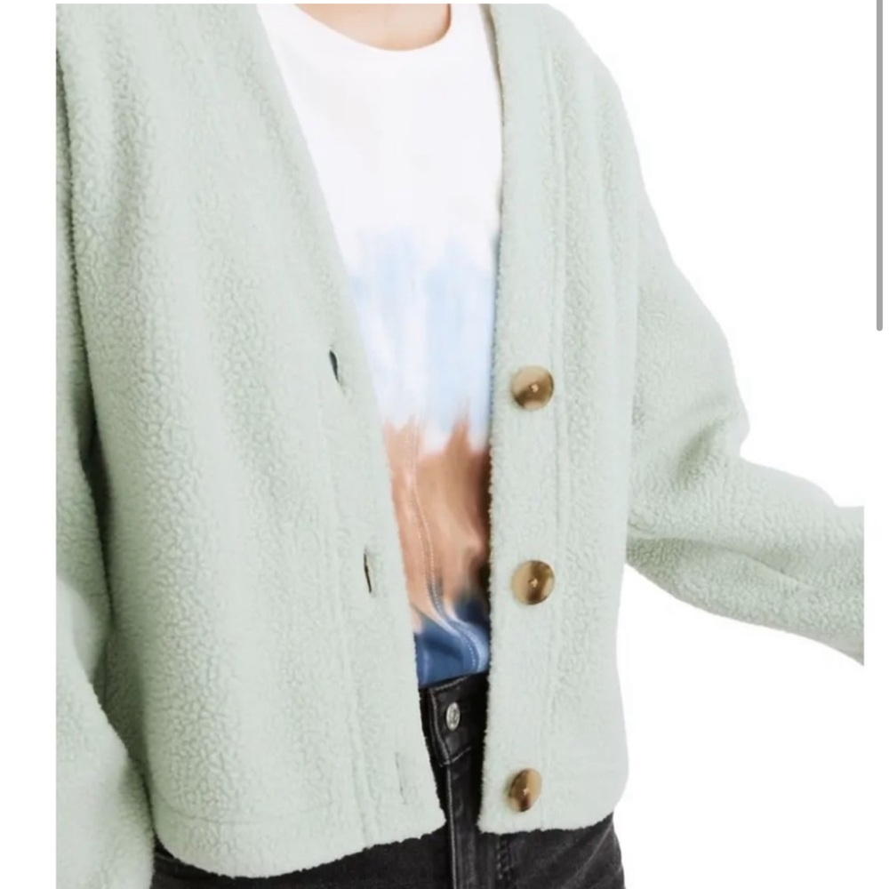 Madewell (RE)sourced Fleece Crop Cardigan - Picture 3 of 14